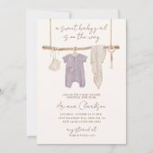 Boho Baby Girl Shower Invitation (Devant)