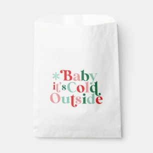 Boho Baby Het is koud buiten Kerstmis retro letter Bedankzakje