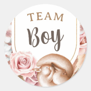 Boho Baby Hij of zij laat zien wie er is. Ronde Sticker