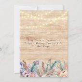 Boho Baby In Bloom Baby shower Invitation (Dos)