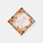 Boho Baby in Bloom Fall Floral Frame Baby Shower Servet (Hoek)