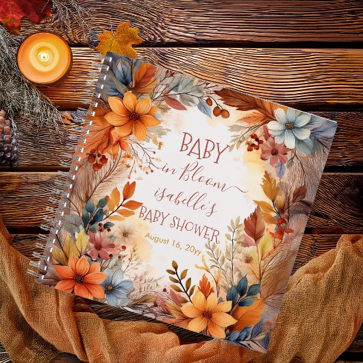 Boho Baby in Bloom Fall Floral Shower Livre d'or