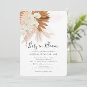 Boho Baby in Bloom Pampas Bloemendouche Kaart (Staand voorkant)