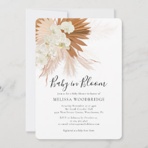 Boho Baby in Bloom Pampas Bloemendouche Kaart