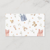 Boho Baby Kleding Baby shower Informatiekaartje (Achterkant)