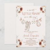 Boho Baby Kleding Baby shower Kaart (Voorkant / Achterkant)