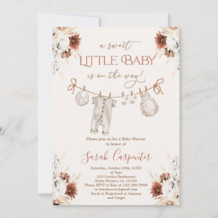 Boho Baby Kleding Baby shower Kaart