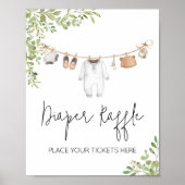Boho Baby Kleding Baby shower Luier Raffle Poster (Voorkant)