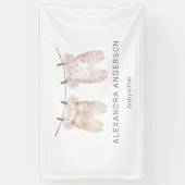 Boho Baby Kleding Waterverf Babysitter Promo Spandoek (Verticaal)