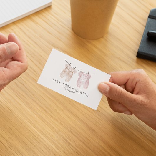 Boho Baby Kleding Waterverf Babysitter Visitekaartje