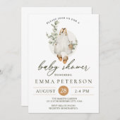 Boho Baby Little Romper Baby shower Invitation (Devant / Derrière)