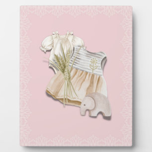 Boho Baby Meisje Outfit met Olifant Roze Kinderk Fotoplaat