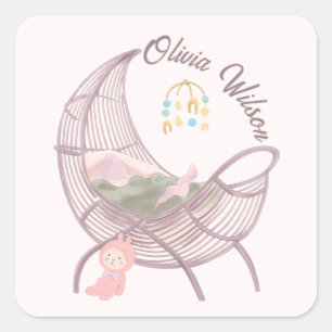 Boho Baby Meisje Shower Envelope Zegel