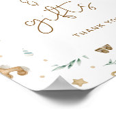 Boho Baby Pattern Baby shower Boeken Geschenken Poster (Hoek)