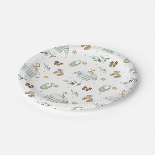 Boho  Baby Pattern Papieren Bordje (Gekanteld)