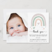 Boho Baby Photo Merci Faire-part de naissance (Devant)