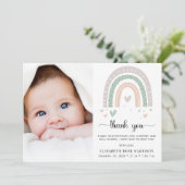 Boho Baby Photo Merci Faire-part de naissance (Debout devant)