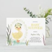 ​ Boho Baby shower à canicules Invitation Sage Jau (Debout devant)