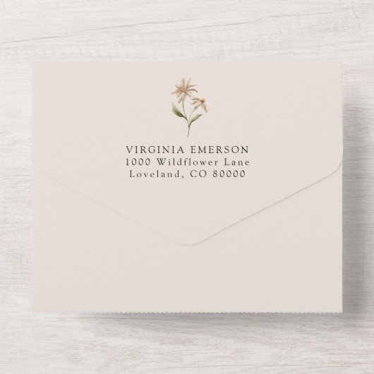 Boho Baby shower Alles in Een Uitnodiging (Achterkant)