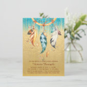 Boho Baby shower Boy Girl Tribal Dream Catcher Kaart (Staand voorkant)