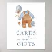 Boho Baby shower Boy Kleding Kaarten & Geschenken  Poster (Voorkant)
