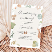 Boho Baby shower Boy Op de Weg Kleding Rustiek Kaart