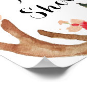 Boho Baby shower, bruiloft poster, banner Poster (Hoek)