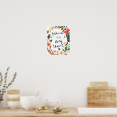 Boho Baby shower, bruiloft poster, banner Poster (Keuken)