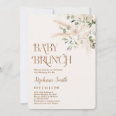 Boho Baby shower Brunch Uitnodiging (Voorkant)