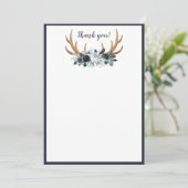 Boho Baby shower Carte de remerciements Baby Boy (Debout devant)