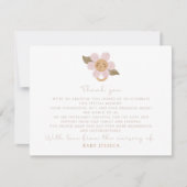 Boho Baby shower carte de remerciements - joli Flo (Devant)