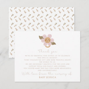 Boho Baby shower carte de remerciements - joli Flo