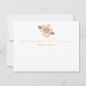 Boho Baby shower carte de remerciements - joli Flo (Devant)