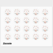 Boho Baby shower Dank u wel Ronde Sticker (Vel)