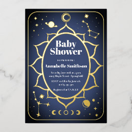 Boho Baby shower Folie Uitnodiging