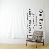 Boho Baby shower foto achtergrond Wandkleed (In Situ (horizontaal))