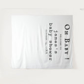 Boho Baby shower foto achtergrond Wandkleed (Voorkant (horizontaal))