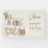 Boho Baby shower Gepersonaliseerd ursery Theme Spandoek (Horizontaal)