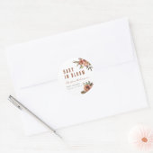 Boho Baby shower groen rustiek Schattig Ronde Sticker (Envelop)