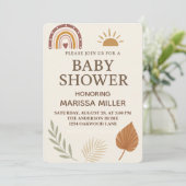Boho Baby Shower Invitation (Debout devant)