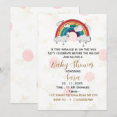 Boho Baby Shower Invitation Card Kaart (Voorkant / Achterkant)