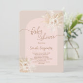 Boho Baby shower Invitation fille (Debout devant)
