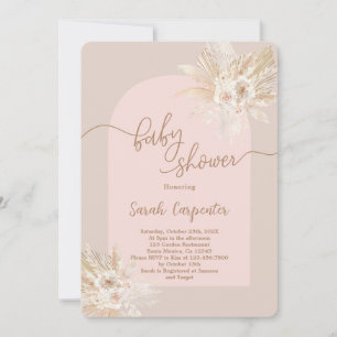 Boho Baby shower Invitation fille
