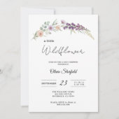 boho baby shower invitation floral baby shower (Devant)