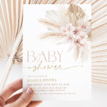 Boho Baby shower Invitation Floral Rose<br><div class="desc">Une jolie invitation à la floraison boho pour votre Baby shower dans les tons roses et neutres.</div>