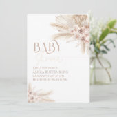 Boho Baby Shower Invitation Kaart (Staand voorkant)