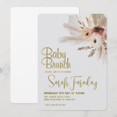 Boho Baby Shower Invitation Kaart (Voorkant / Achterkant)