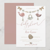 Boho Baby shower Invitation Macrame Baby shower Kaart (Voorkant / Achterkant)