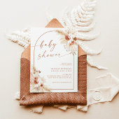 Boho Baby shower Invitation Pampas Grass Invitatio