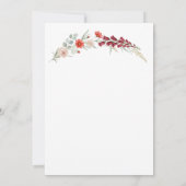 Boho Baby Shower Invitation red floral watercolor (Dos)